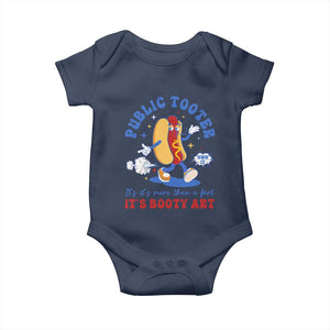 Funny Embarrassing Baby Onesie Public Tooter It's More Than A Fart Inappropriate TS10 Navy Print Your Wear