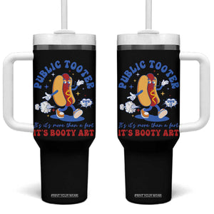 Funny Embarrassing Tumbler With Handle Public Tooter It's More Than A Fart Inappropriate TS10 One Size: 40 oz Black Print Your Wear