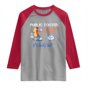 Public Tooter Raglan Shirt Its More Than A Fart Funny Inappropriate Embarrassing TS10 Sport Gray Red Print Your Wear