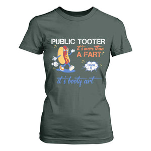 Public Tooter T Shirt For Women Its More Than A Fart Funny Inappropriate Embarrassing TS10 Dark Forest Green Print Your Wear