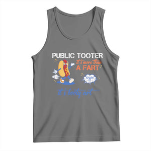 Public Tooter Tank Top Its More Than A Fart Funny Inappropriate Embarrassing TS10 Black Heather Print Your Wear