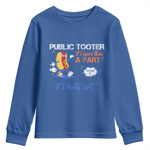 Public Tooter Youth Sweatshirt Its More Than A Fart Funny Inappropriate Embarrassing TS10 Royal Blue Print Your Wear