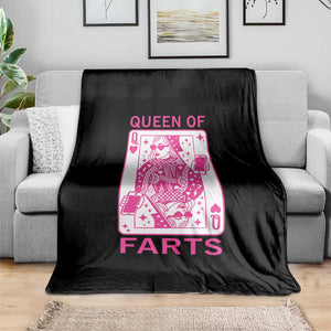 Queen of Farts Throw Blanket Funny Joke Inappropriate Fart Prank Gift TS10 Print Your Wear