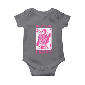 Queen of Farts Baby Onesie Funny Joke Inappropriate Fart Prank Gift TS10 Charcoal Print Your Wear