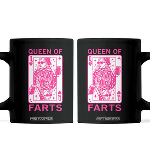 Queen of Farts Coffee Mug Funny Joke Inappropriate Fart Prank Gift TS10 Black Print Your Wear