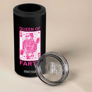Queen of Farts 4 in 1 Can Cooler Tumbler Funny Joke Inappropriate Fart Prank Gift TS10 Print Your Wear