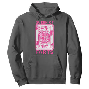 Queen of Farts Hoodie Funny Joke Inappropriate Fart Prank Gift TS10 Dark Heather Print Your Wear