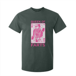 Queen of Farts T Shirt For Kid Funny Joke Inappropriate Fart Prank Gift TS10 Dark Forest Green Print Your Wear
