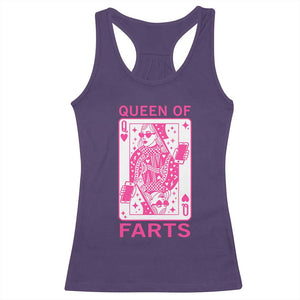 Queen of Farts Racerback Tank Top Funny Joke Inappropriate Fart Prank Gift TS10 Purple Print Your Wear