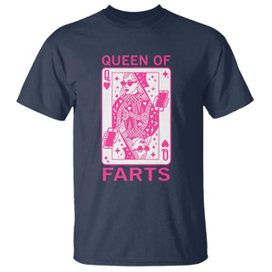 Queen of Farts T Shirt Funny Joke Inappropriate Fart Prank Gift TS10 Navy Print Your Wear