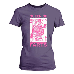 Queen of Farts T Shirt For Women Funny Joke Inappropriate Fart Prank Gift TS10 Purple Print Your Wear