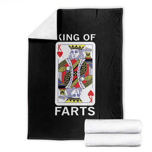 King of Farts Throw Blanket Funny Joke Inappropriate Fart Prank Gift TS10 Black Print Your Wear