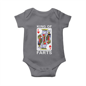 King of Farts Baby Onesie Funny Joke Inappropriate Fart Prank Gift TS10 Charcoal Print Your Wear