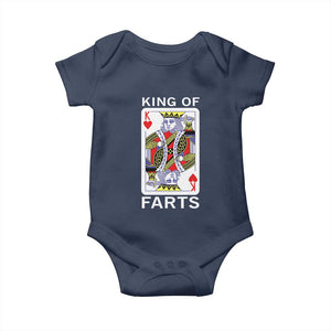 King of Farts Baby Onesie Funny Joke Inappropriate Fart Prank Gift TS10 Navy Print Your Wear