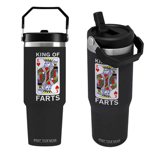 King of Farts Flip Straw Tumbler Funny Joke Inappropriate Fart Prank Gift TS10 One Size: 30 oz Black Print Your Wear