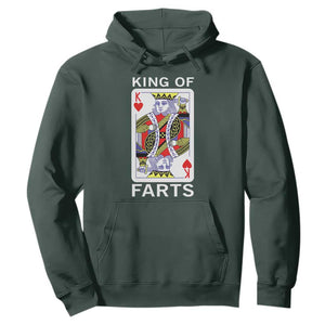 King of Farts Hoodie Funny Joke Inappropriate Fart Prank Gift TS10 Dark Forest Green Print Your Wear