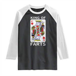King of Farts Raglan Shirt Funny Joke Inappropriate Fart Prank Gift TS10 Black White Print Your Wear