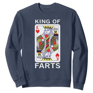 King of Farts Sweatshirt Funny Joke Inappropriate Fart Prank Gift TS10 Navy Print Your Wear