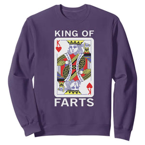 King of Farts Sweatshirt Funny Joke Inappropriate Fart Prank Gift TS10 Purple Print Your Wear