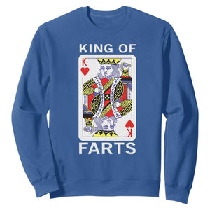 King of Farts Sweatshirt Funny Joke Inappropriate Fart Prank Gift TS10 Royal Blue Print Your Wear
