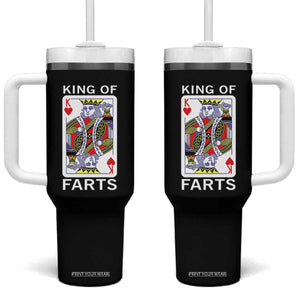 King of Farts Tumbler With Handle Funny Joke Inappropriate Fart Prank Gift TS10 One Size: 40 oz Black Print Your Wear