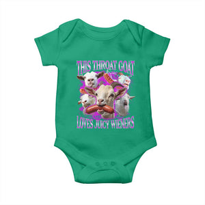 Funny Throat Goat Baby Onesie Swallows Juicy Wieners Inappropriate Adult TS10 Irish Green Print Your Wear