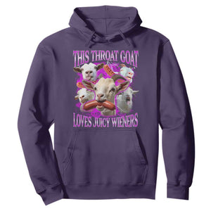 Funny Throat Goat Hoodie Swallows Juicy Wieners Inappropriate Adult TS10 Purple Print Your Wear