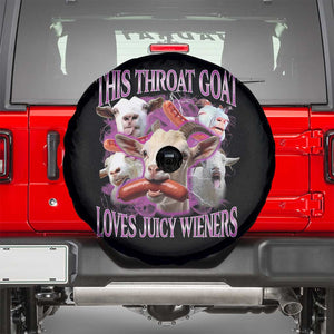 Funny Throat Goat Spare Tire Cover Swallows Juicy Wieners Inappropriate Adult TS10 Black Print Your Wear
