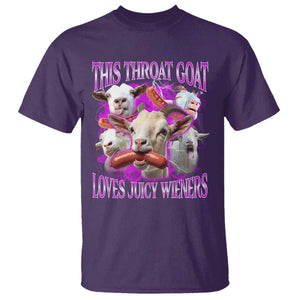 Funny Throat Goat T Shirt Swallows Juicy Wieners Inappropriate Adult TS10 Purple Print Your Wear