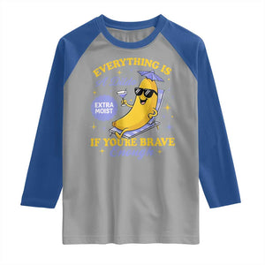 Funny Embarrassing Saying Raglan Shirt Sarcastic Inappropriate Raunchy Banana TS10 Sport Gray Royal Print Your Wear