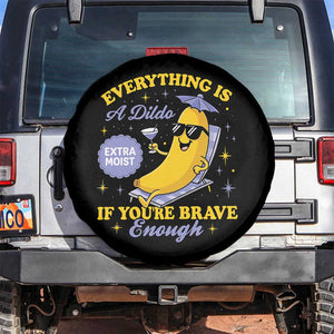 Funny Embarrassing Saying Spare Tire Cover Sarcastic Inappropriate Raunchy Banana TS10 No hole Black Print Your Wear