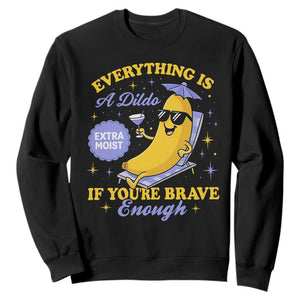 Funny Embarrassing Saying Sweatshirt Sarcastic Inappropriate Raunchy Banana TS10 Black Print Your Wear