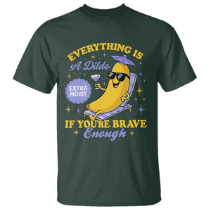 Funny Embarrassing Saying T Shirt Sarcastic Inappropriate Raunchy Banana TS10 Dark Forest Green Print Your Wear