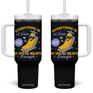 Funny Embarrassing Saying Tumbler With Handle Sarcastic Inappropriate Raunchy Banana TS10 One Size: 40 oz Black Print Your Wear