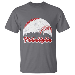 Philadelphia Baseball T Shirt Vintage Skyline City TS10 Charcoal Print Your Wear