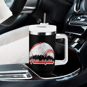 Philadelphia Baseball Tumbler With Handle Vintage Skyline City TS10 Print Your Wear