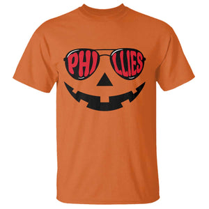 Halloween Philly T Shirt Philadelphia Baseball Red October Jackolantern Pumpkin Face TS10 Orange Print Your Wear