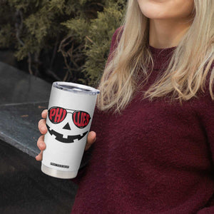 Halloween Philly Tumbler Cup Philadelphia Baseball Red October Jackolantern Pumpkin Face TS10 Print Your Wear