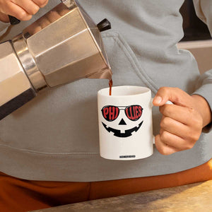 Halloween Phillies Coffee Mug Philadelphia Baseball Red October Jackolantern Pumpkin Face TS10 Print Your Wear