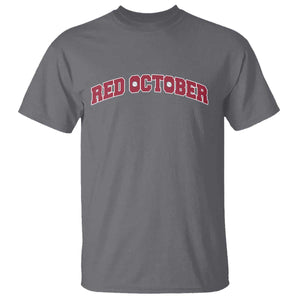Red October T Shirt Vintage Sports Philadelphia Playoff Baseball Fan TS10 Charcoal Print Your Wear