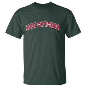 Red October T Shirt Vintage Sports Philadelphia Playoff Baseball Fan TS10 Dark Forest Green Print Your Wear