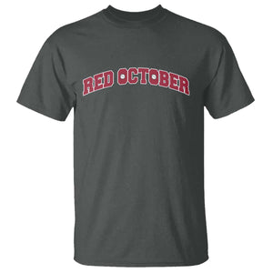 Red October T Shirt Vintage Sports Philadelphia Playoff Baseball Fan TS10 Dark Heather Print Your Wear