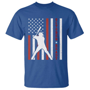 October Ready T Shirt Cool Distressed Philadelphia Baseball Fan US Flag TS10 Royal Blue Print Your Wear