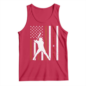 October Ready Tank Top Cool Distressed Philadelphia Baseball Fan US Flag TS10 Red Print Your Wear