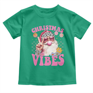 Retro Christmas Santa Toddler T Shirt Pink Xmas Vibes Groovy Santa Claus Womens Kids Girls Gifts TS10 Irish Green Print Your Wear