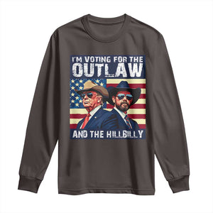 Trump Vance '24 Long Sleeve Shirt Vintage 2024 Flag Outlaw Hillbilly TS10 Dark Chocolate Print Your Wear
