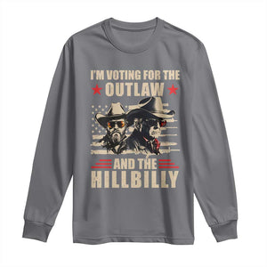 Trump Vance 2024 Long Sleeve Shirt Vintage Flag Outlaw Hillbilly '24 TS10 Charcoal Print Your Wear