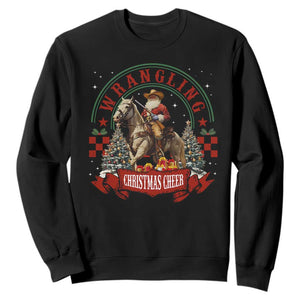 Western Christmas Sweatshirt Howdy Country Christmas Horse Xmas Cheer TS10 Black Print Your Wear