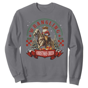 Western Christmas Sweatshirt Howdy Country Christmas Horse Xmas Cheer TS10 Charcoal Print Your Wear