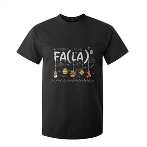 Funny Christmas T Shirt For Kid FA (LA)8 Funny Xmas Santa Fa La Math Teacher Student TS10 Black Print Your Wear